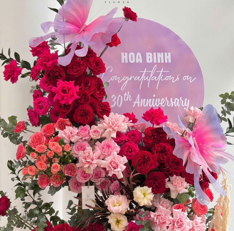 Kệ hoa bảng tròn mix