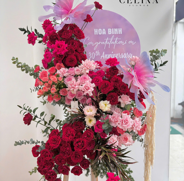 Kệ hoa bảng tròn mix